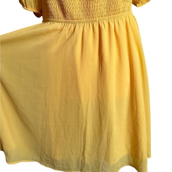 Byinns Sweetheart Neckline Dress Smocked Puff Short Sleeve Dress Size Large - Picture 10 of 17